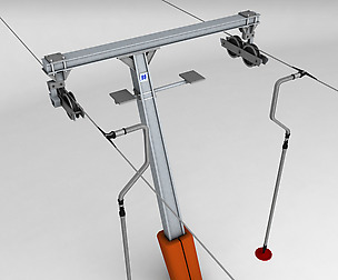 Ski lift pole rod 2