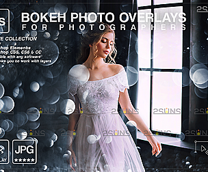 Bokeh light photo overlays & Photoshop overlay