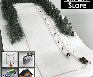 Ski lift slope mountain