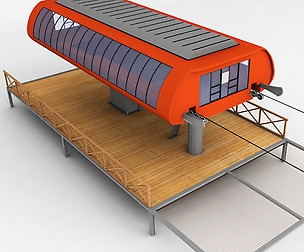 Ski lift station