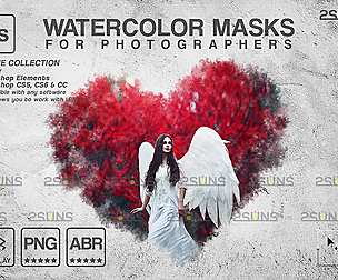 Watercolor overlay & Photoshop overlay