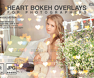 Bokeh light photo overlays & Photoshop overlay