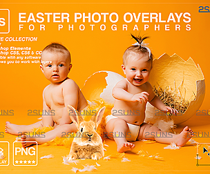 Easter digital backdrops & Photoshop overlay