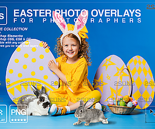 Easter digital backdrops & Photoshop overlay