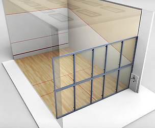 Squash Sport Tennis Court low poly