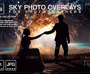 Night sky overlay & Photoshop overlay sunset