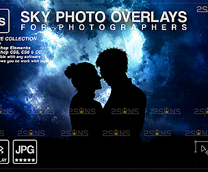 Night sky overlay & Photoshop overlay sunse