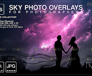 Night sky overlay & Photoshop overlay sunset