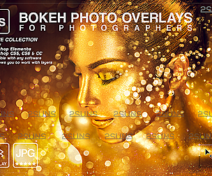 Gold glitter overlay & Photoshop overlay