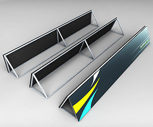 Stadium Advertising Commercial Board low poly