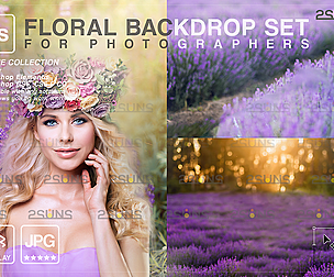 Floral Backdrop & Photoshop overlay