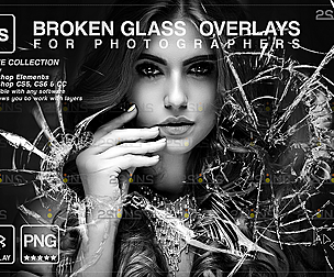 Broken Glass Photoshop Overlay & Halloween
