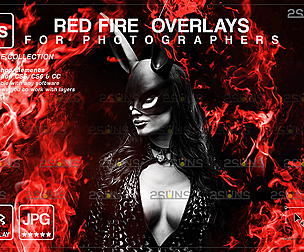Burn overlays & Fire png, Photoshop overlay