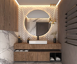 Toilet & bathroom cabinet set