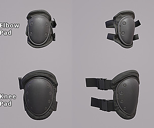 Knee Pad and Elbow Pad - PBR Game Ready