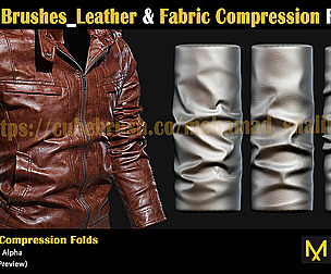 60 Brushes_Leather & Fabric Compression Folds