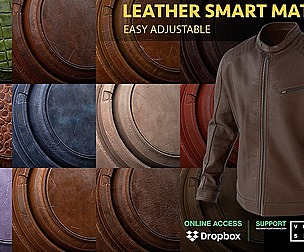 25 LEATHER SMART MATERIALS [SUBSTANCE PAINTER]