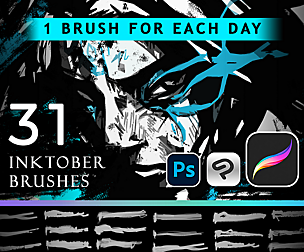 31 INKTOBER BRUSHES - 1 Brush for each day