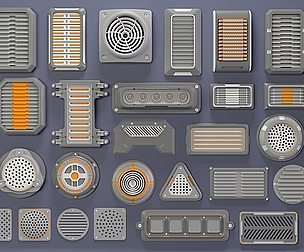 Industrial Kitbash-6 - 35 pieces
