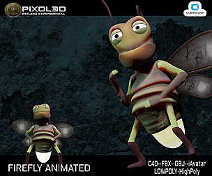 FIREFLY animated Lowpoly Character