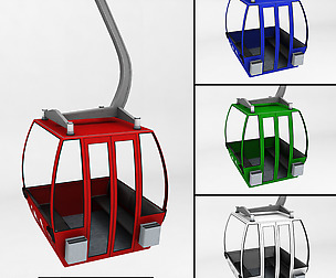 Ski lift gondola cable car small