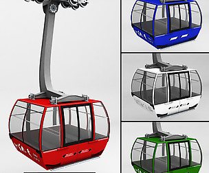 Ski lift gondola cable car