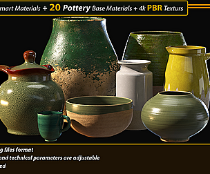 30+20 Pottery Smart Material +PBR Textures