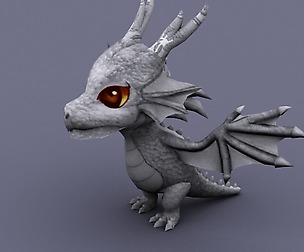 funny dragon white cartoon