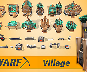 Dwarf RTS Fantasy Buildings