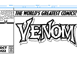 Venom Comic Book Cover Template