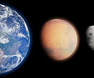 Earth, Mars, Moon (Blender Planet Model Pack)