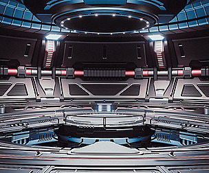 Sci-fi Scene for rendering - TESLA