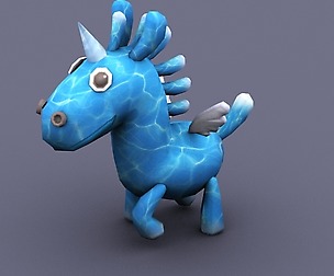 funny horse blue cartoon