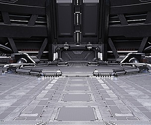 Sci-fi Scene for renders Time Travel