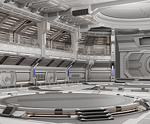 Sci-fi Scene for renders- Quantum