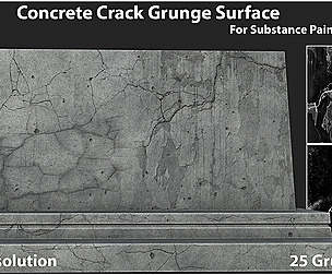 Concrete Crack Grunge Surface