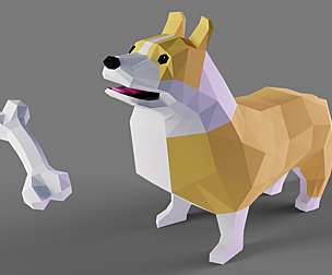 Low Poly Corgi (Rigged)