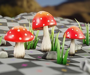 Low Poly, Hand Painted, Nature Assets (Game Ready)