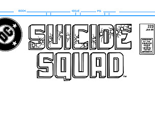 Suicide Squad Comic Book Cover Template