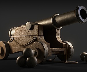 War Cannon (Blender 3d Model)