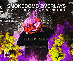 Halloween smoke overlay, Smoke bomb overlay