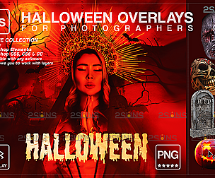 Halloween overlay, Photoshop overlay: Skull png