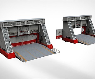 antinuclear gate with a ramp