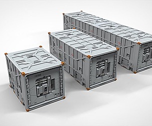 sci fi Cargo Container 1
