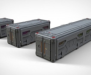 sci fi Cargo Container 2
