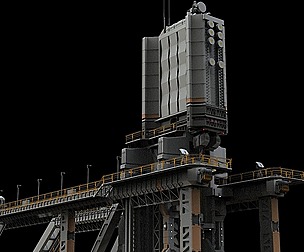 scifi radar tower