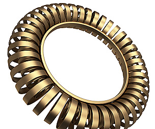 Wire Wheel Wall Mirror