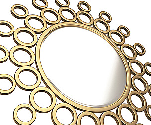 Gold Bubble Wall Mirror