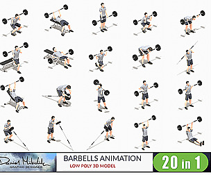 Barbells Worksout Animation Bundle