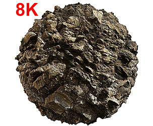 Mountain Jagged Rock PBR Scan Texture